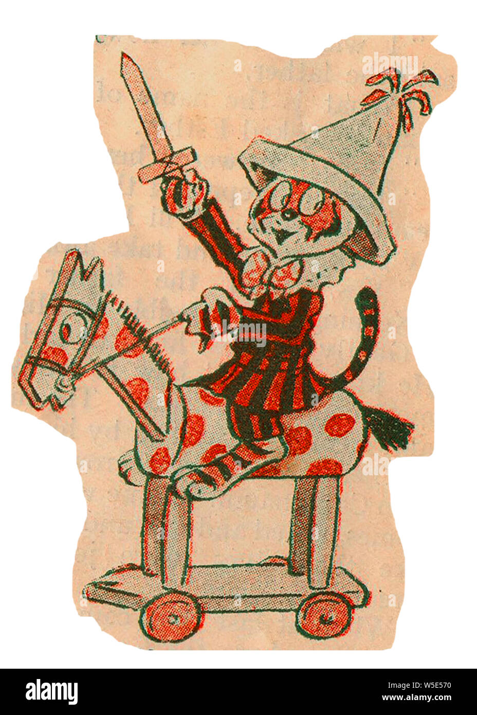 1920 enfants' caricature couleur /dessin de bande dessinée Banque D'Images