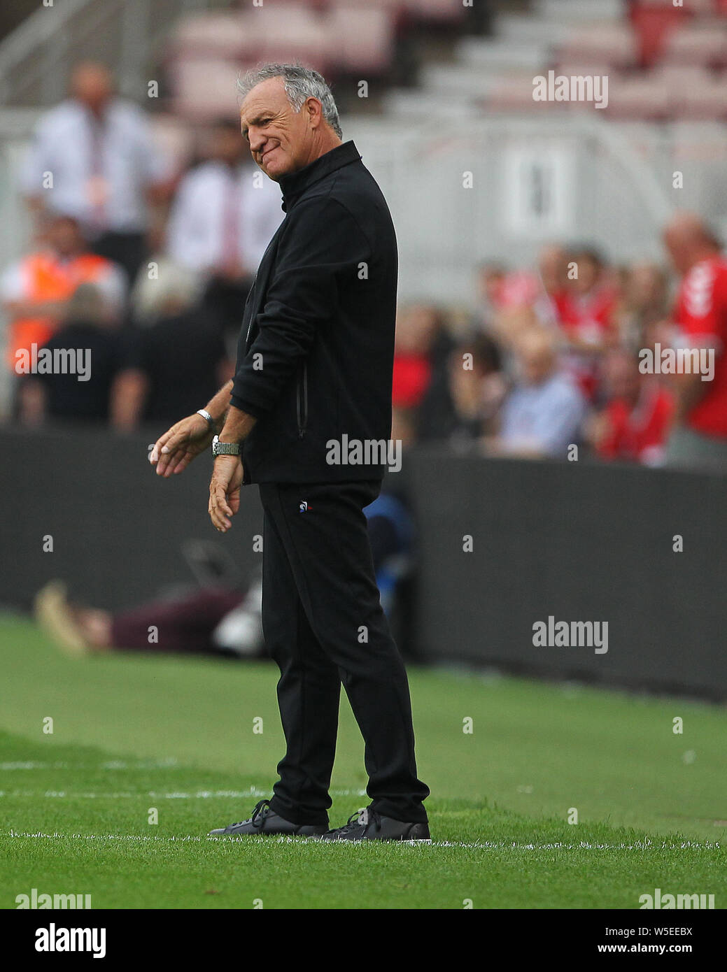 MIDDLESBROUGH, Angleterre 28 Juillet. Ghislain Printant crèche Saint-Etienne lors de la pré-saison match amical entre Middlesbrough et que Saint-Étienne au stade Riverside, Middlesbrough le dimanche 28 juillet 2019. (Crédit : Mark Fletcher | MI News) Credit : MI News & Sport /Alamy Live News Banque D'Images