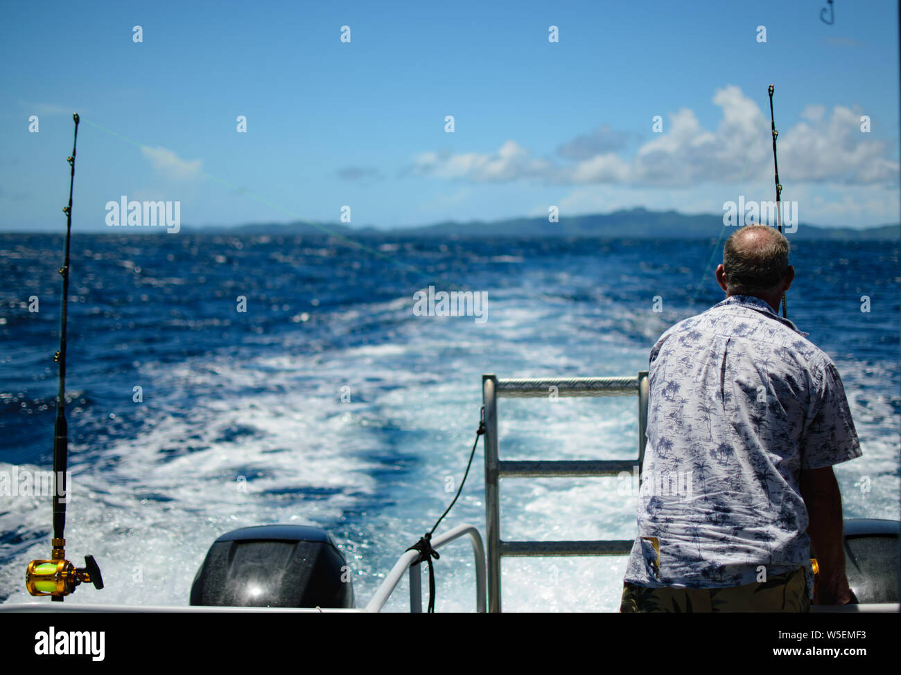 Pêcheur la pêche en haute mer Banque D'Images