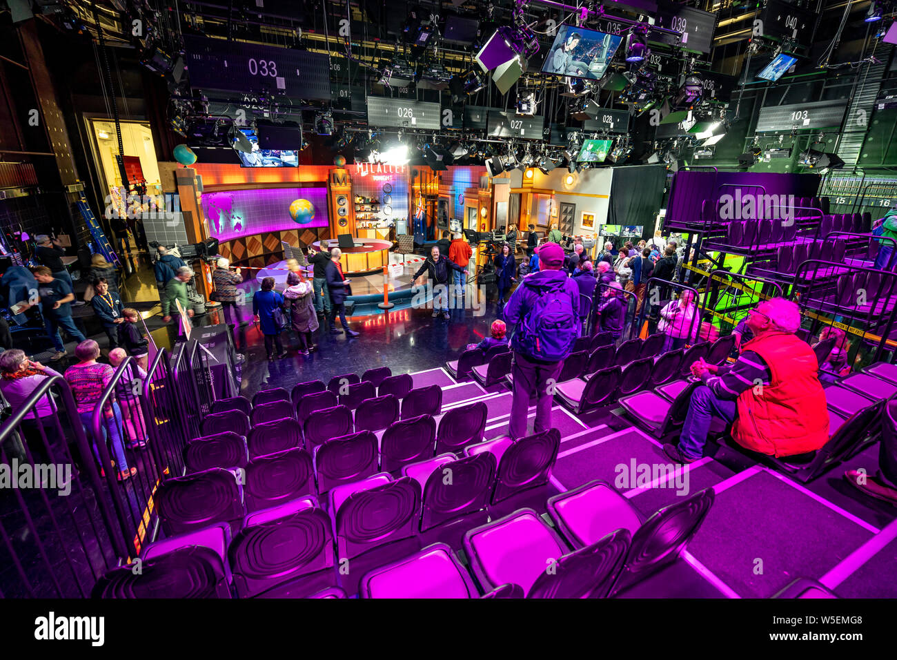 Melbourne, Australie - L'ABC Studios Micallef Tonight Show définie au cours de l'activité Portes ouvertes Banque D'Images