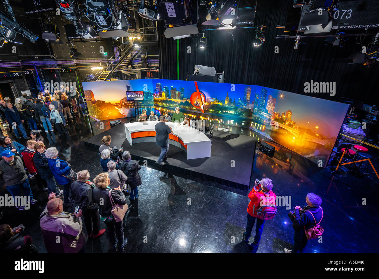 Melbourne, Australie - L'ABC Studios Q&A talk show définie au cours de l'activité Portes ouvertes Banque D'Images