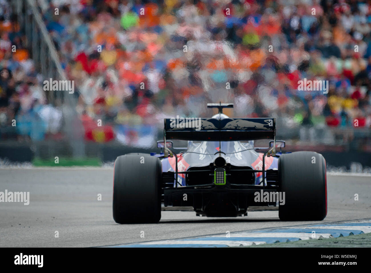 Hockenheim, Allemagne. 28 juillet, 2019. La Scuderia Toro Rosso Daniil Kvyat pilote russe fait concurrence au cours de l'Allemand F1 course de Grand Prix. Credit : SOPA/Alamy Images Limited Live News Banque D'Images