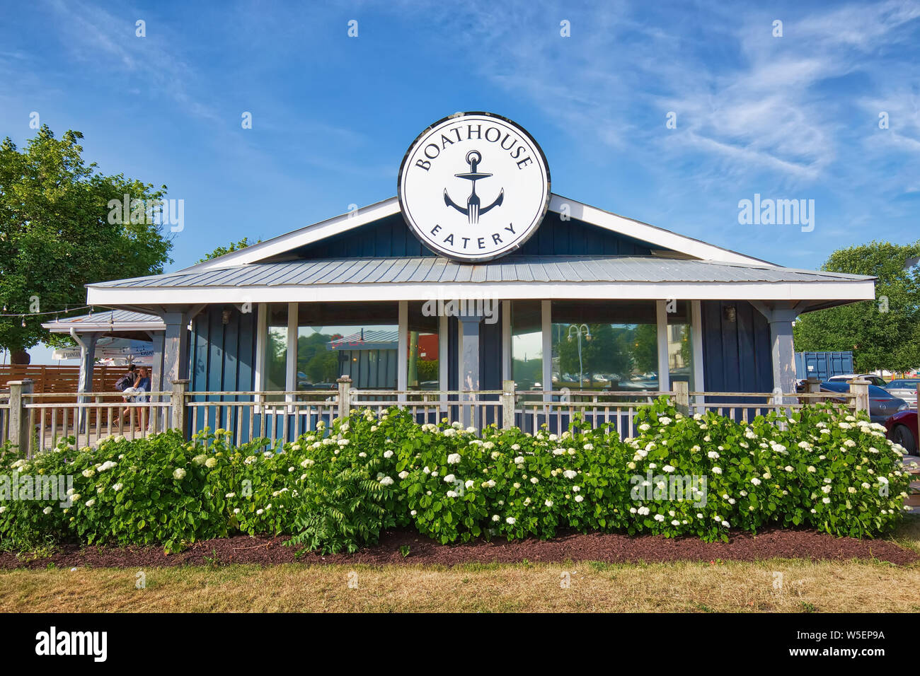Midland, Canada, Juillet 2019 : 15 restaurants dans la région de Midland ville port principal situé sur la baie Georgienne, dans le comté de Simcoe, Ontario, Canada Banque D'Images