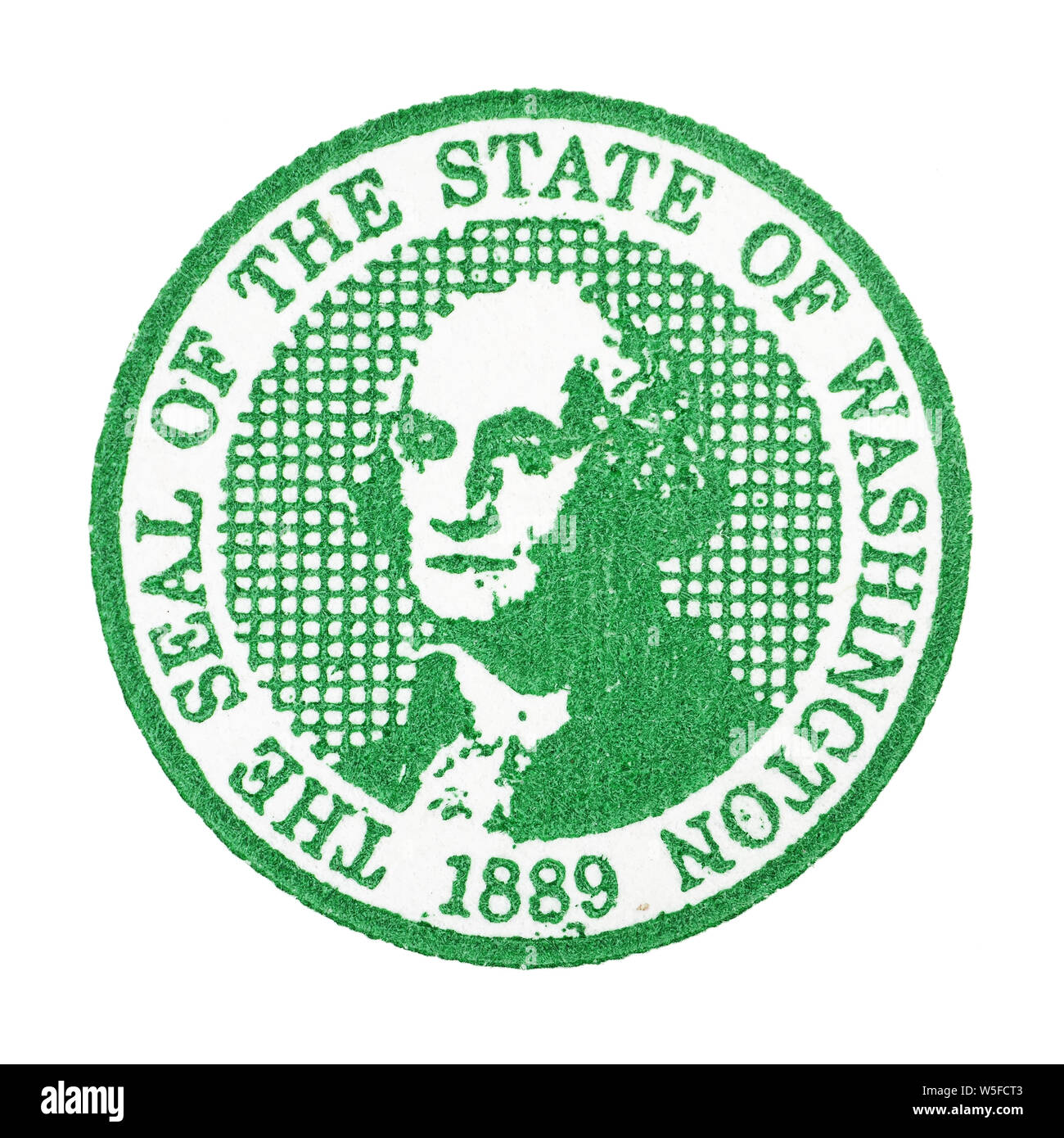 Macro photo de sceau de l'état de Washington d'enveloppe lettre Banque D'Images