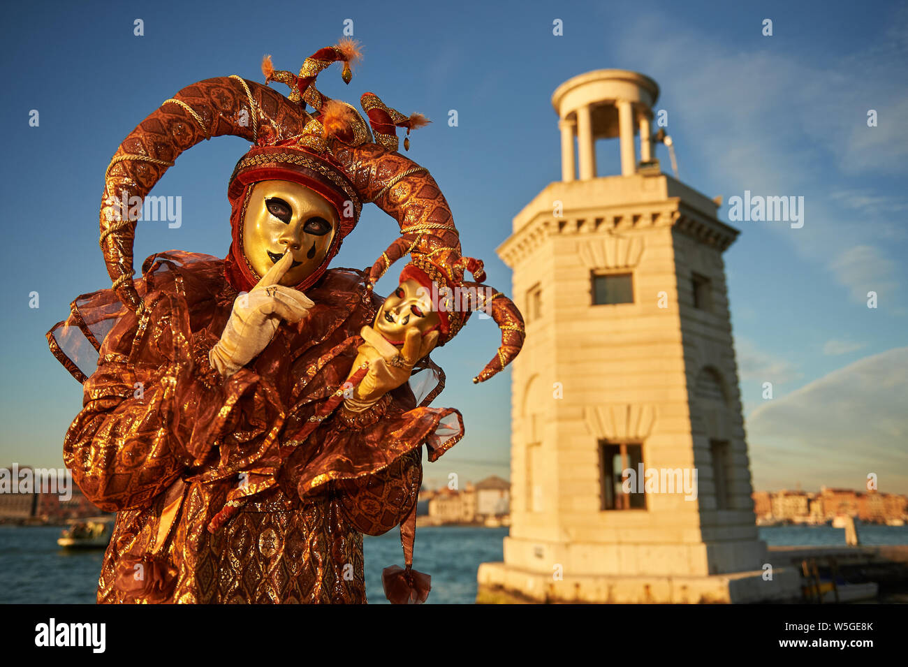 Les masques de Venise en Italie. Banque D'Images