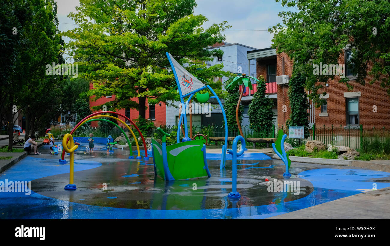 Parc aquatique, Montréal, Canada Banque D'Images