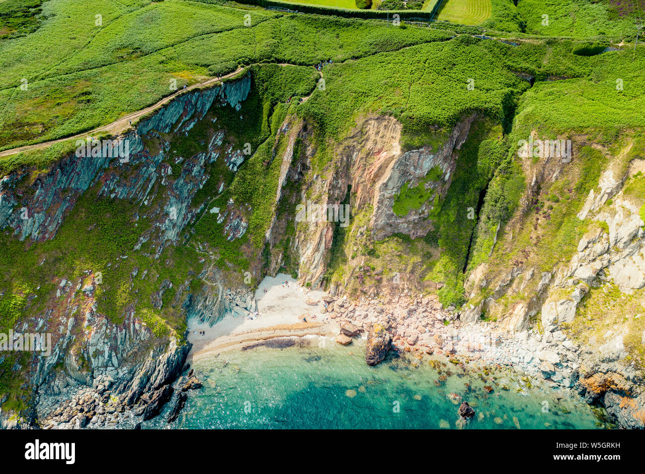 Vue aérienne des falaises , Dublin Howth Banque D'Images