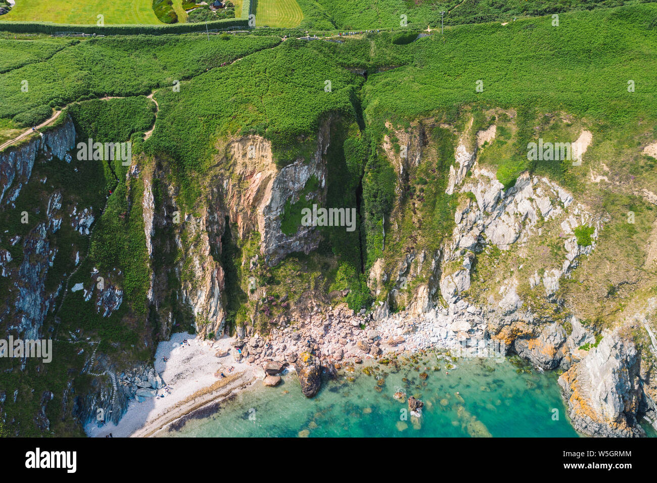 Vue aérienne des falaises , Dublin Howth Banque D'Images