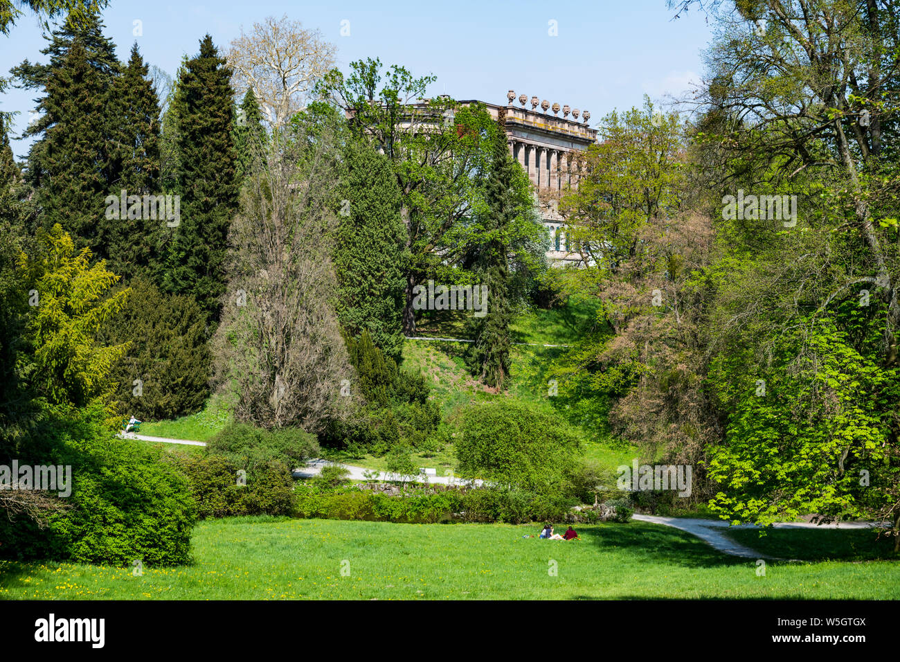 Le Le parc Bergpark Wilhelmshöhe, un parc paysager, l'UNESCO World Heritage Site, Kassel, Hesse, Germany, Europe Banque D'Images