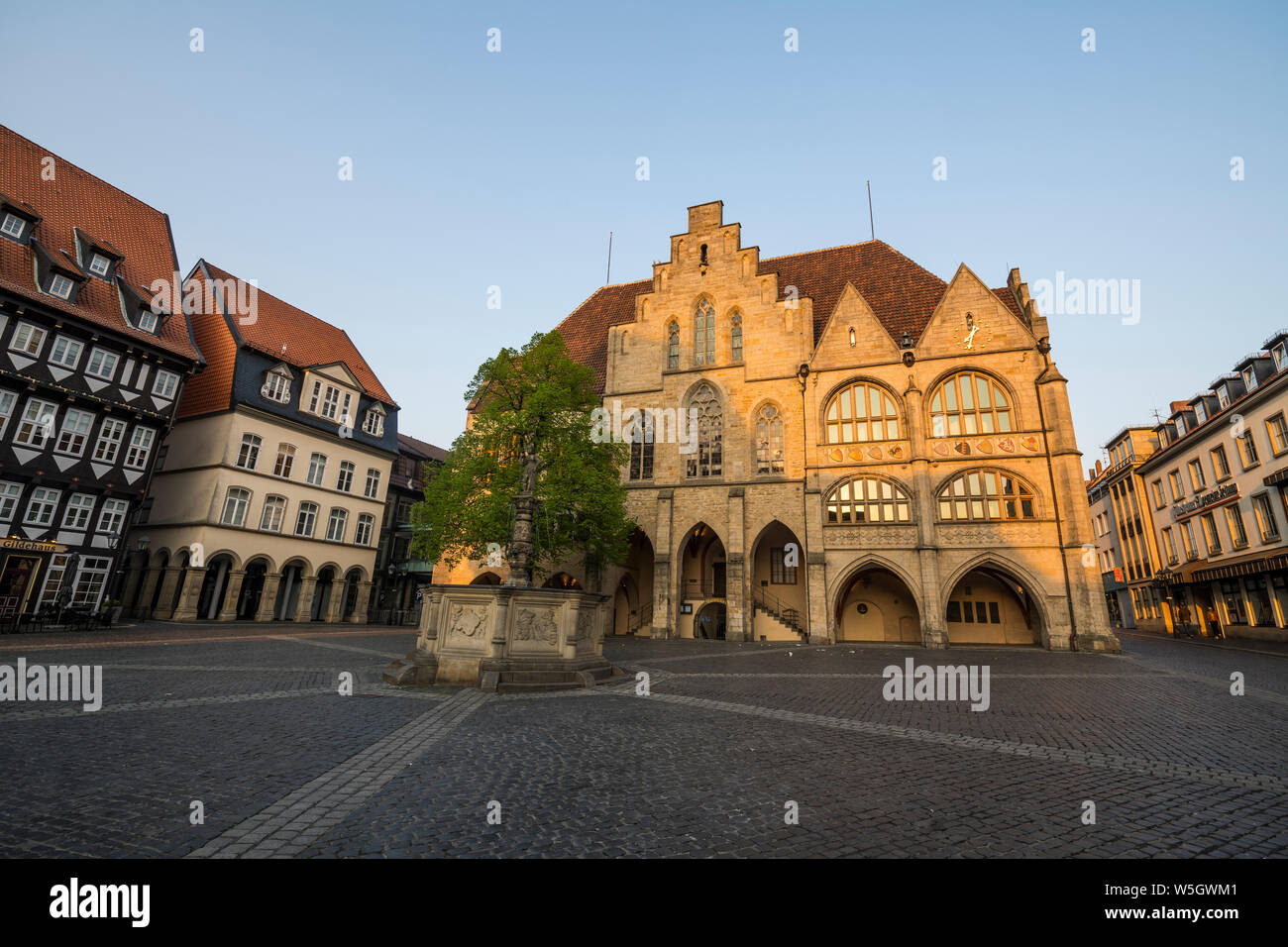 Place du marché historique, l'UNESCO World Heritage site, Hildesheim, Basse-Saxe, Allemagne, Europe Banque D'Images