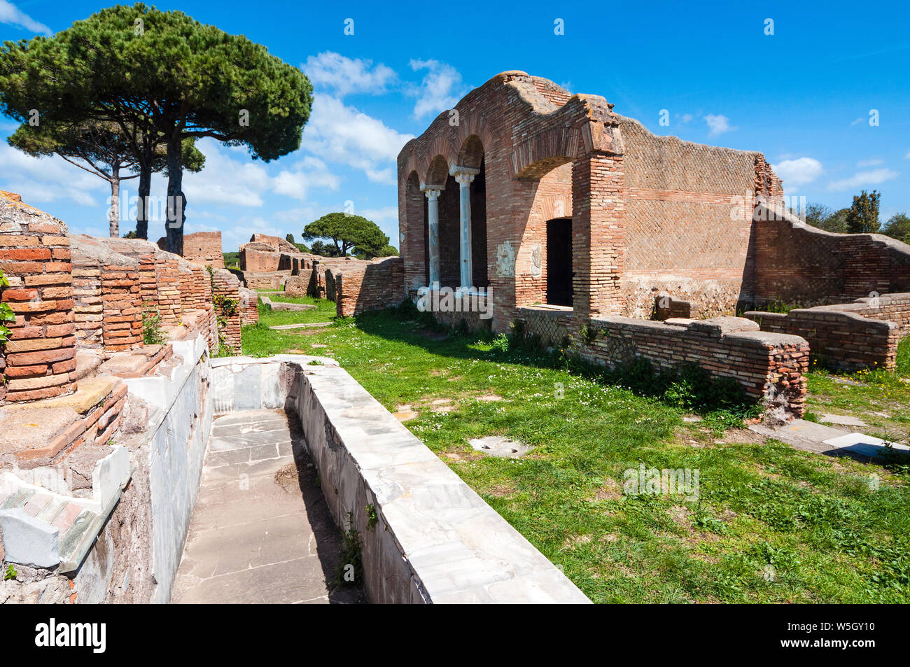 Domus del Ninfeo, site archéologique d'Ostia Antica, Ostia, province de Rome, Latium, Italie, Europe Banque D'Images