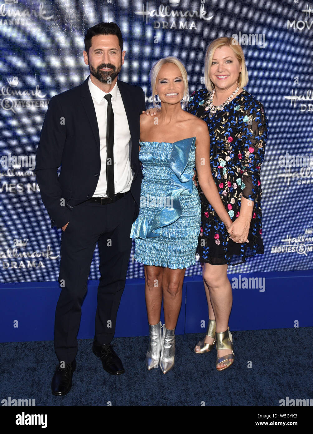 David O'Donnell, Kristin Chenoweth et Jennifer Aspen assiste à l'Hallmark Channel et marque les films & Mystères de l'été 2019 à TCA Résidence privée, Los Angeles, Californie le 26 juillet 2019. Banque D'Images