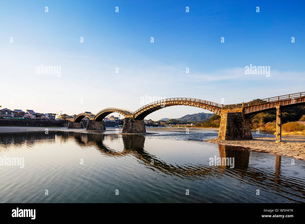 Cinq Kintaikyo pont voûté, Iwakuni, Yamaguchi Prefecture, Honshu, Japan, Asia Banque D'Images