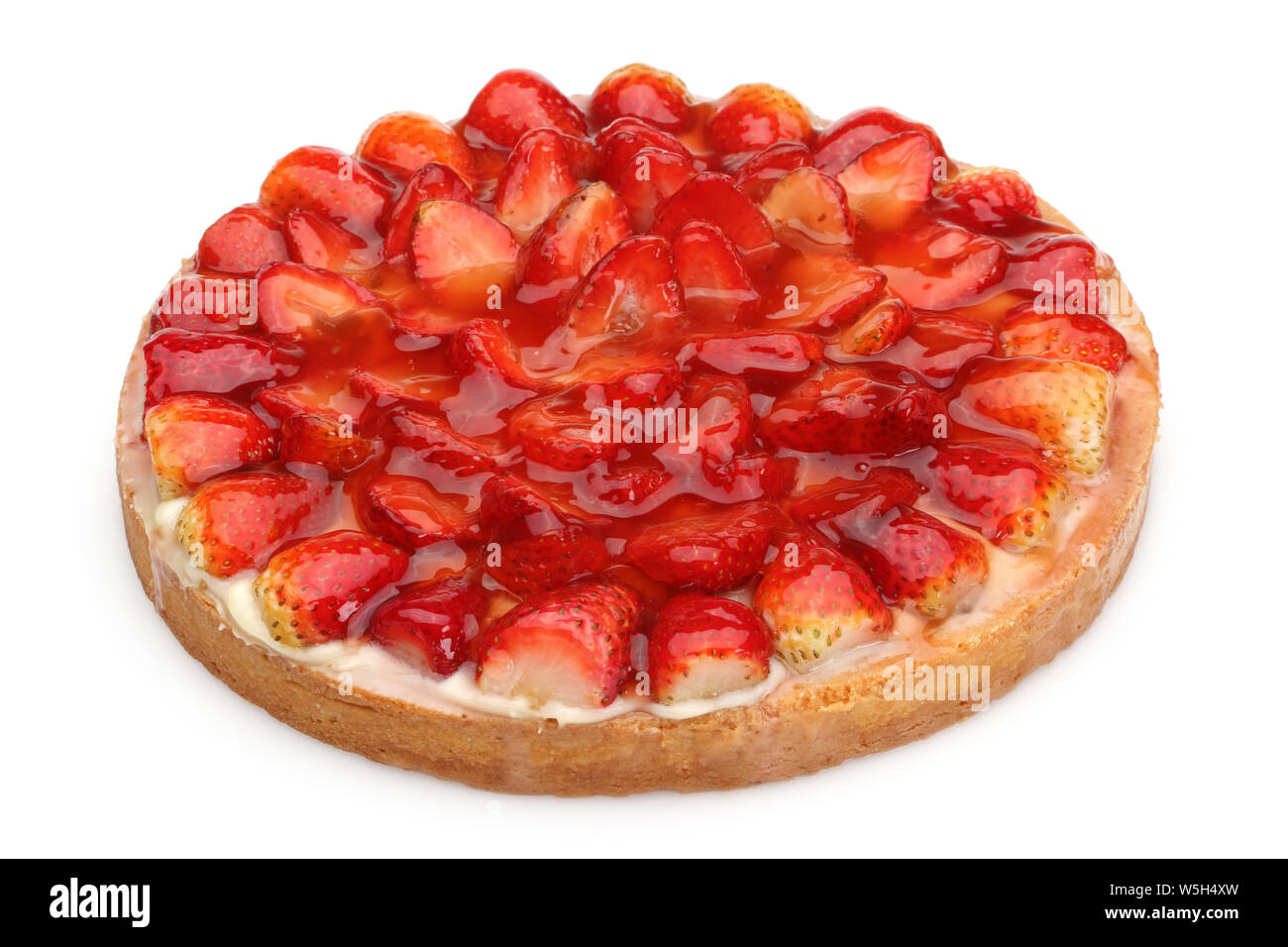 Tarte aux fraises isolé sur fond blanc Banque D'Images Tarte aux fraises isolé sur fond blanc Banque D'Images