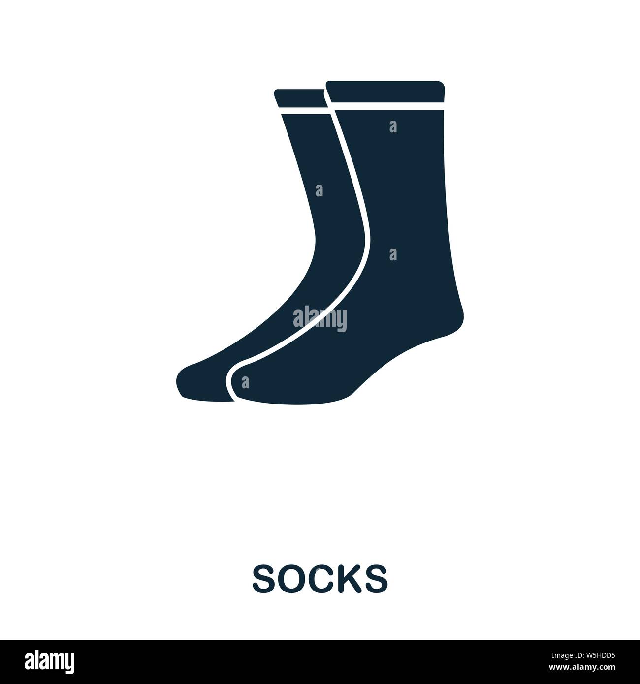 Icône chaussettes. Motif icône de style plat. IU. Illustration de l'icône  chaussettes. Pictogramme isolé sur blanc. Prêt à l'emploi pour la  conception Web, les applications, les logiciels et l'impression Image  Vectorielle Stock -