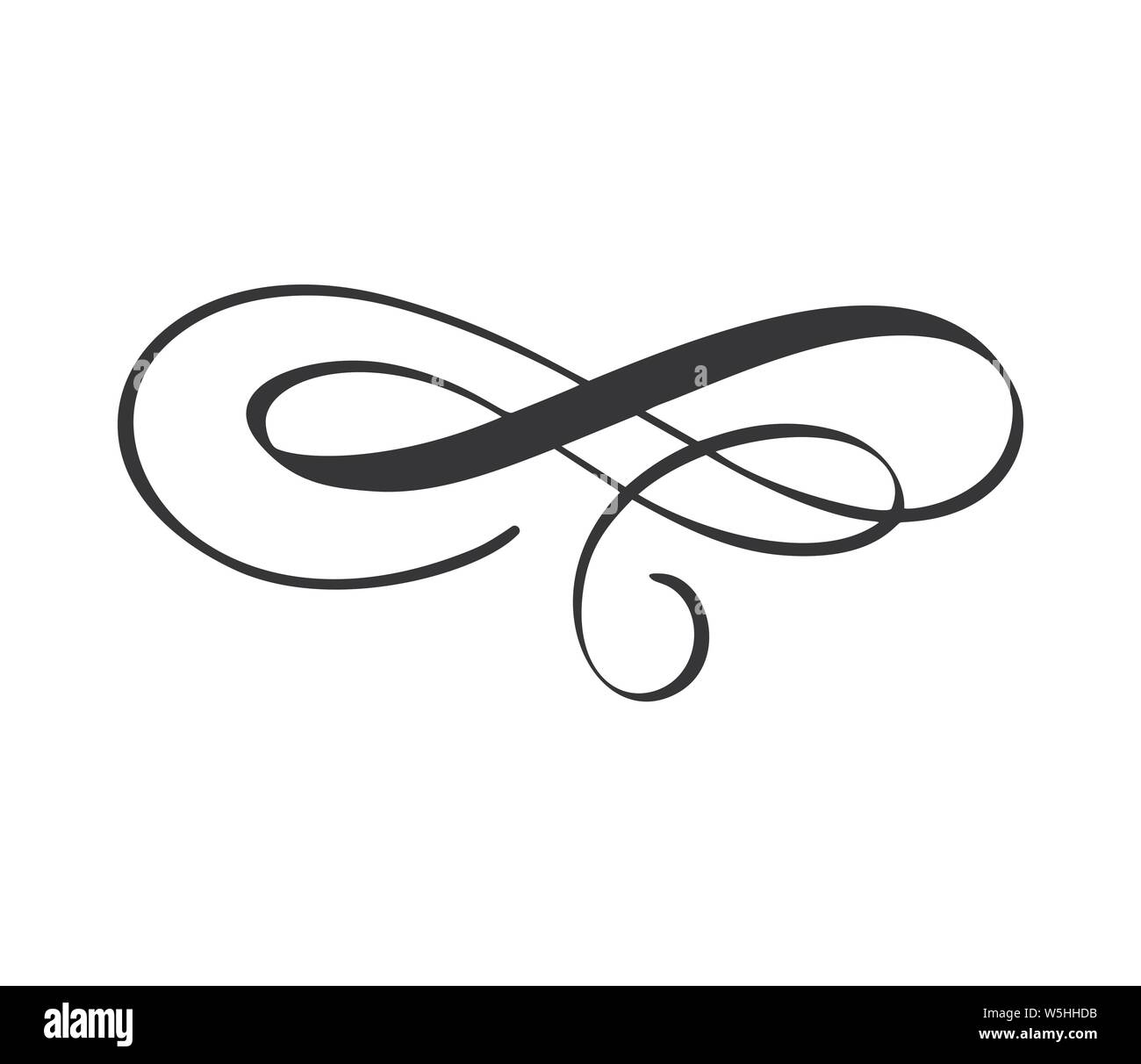 S'épanouir, calligraphiques swirl Vintage vector design ornement du diviseur. L'illustration de livre, carte de vœux, d'invitation de mariage, Saint Valentin Illustration de Vecteur