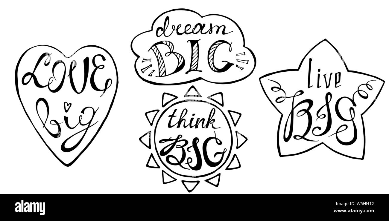 Phrases De Motivation Concept Ensemble Avec La Main Des Citations Inspirantes Lettrage Conceptuel Calligraphie Sur Fond Blanc Vector Illustration Image Vectorielle Stock Alamy