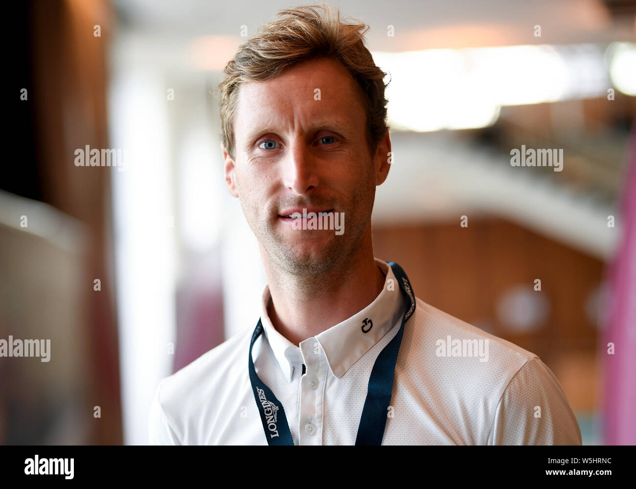 Berlin, Allemagne. 27 juillet, 2019. Sports Equestres/Saut : Global Champions Tour : Pieter Devos. Credit : Britta Pedersen/dpa-Zentralbild/dpa/Alamy Live News Banque D'Images