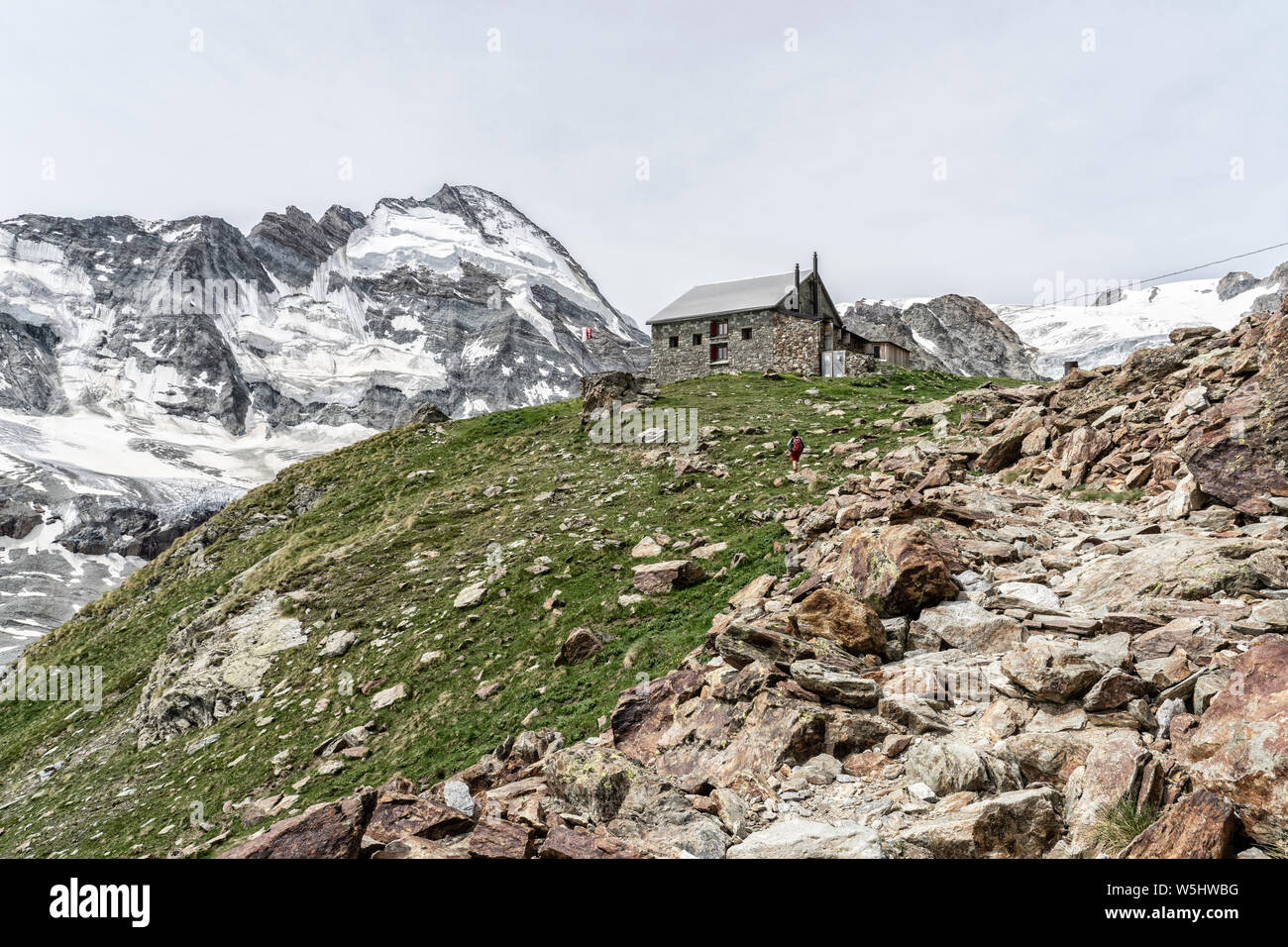 Schöenbiel Hôtel de montagne dans les alpes suisses au-dessus de Zzermat Banque D'Images