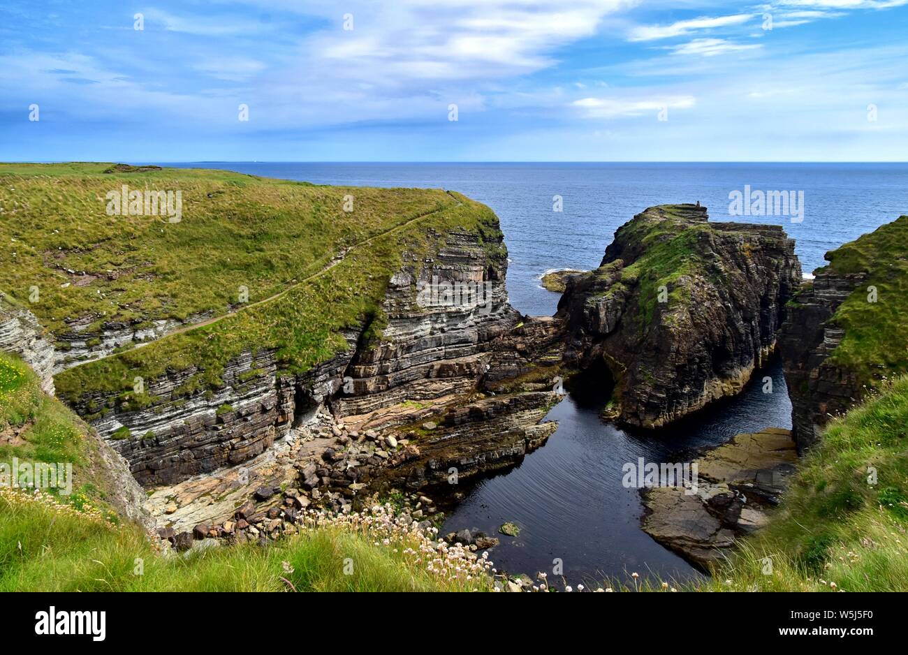 La Brough de Deerness sur Orkney. Banque D'Images