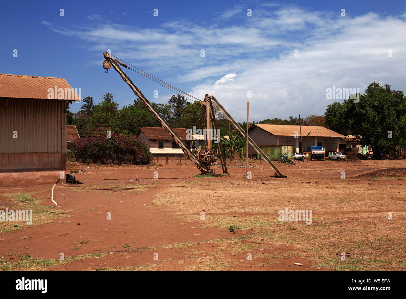 Gare dans la ville de Moshi, Afrique Banque D'Images