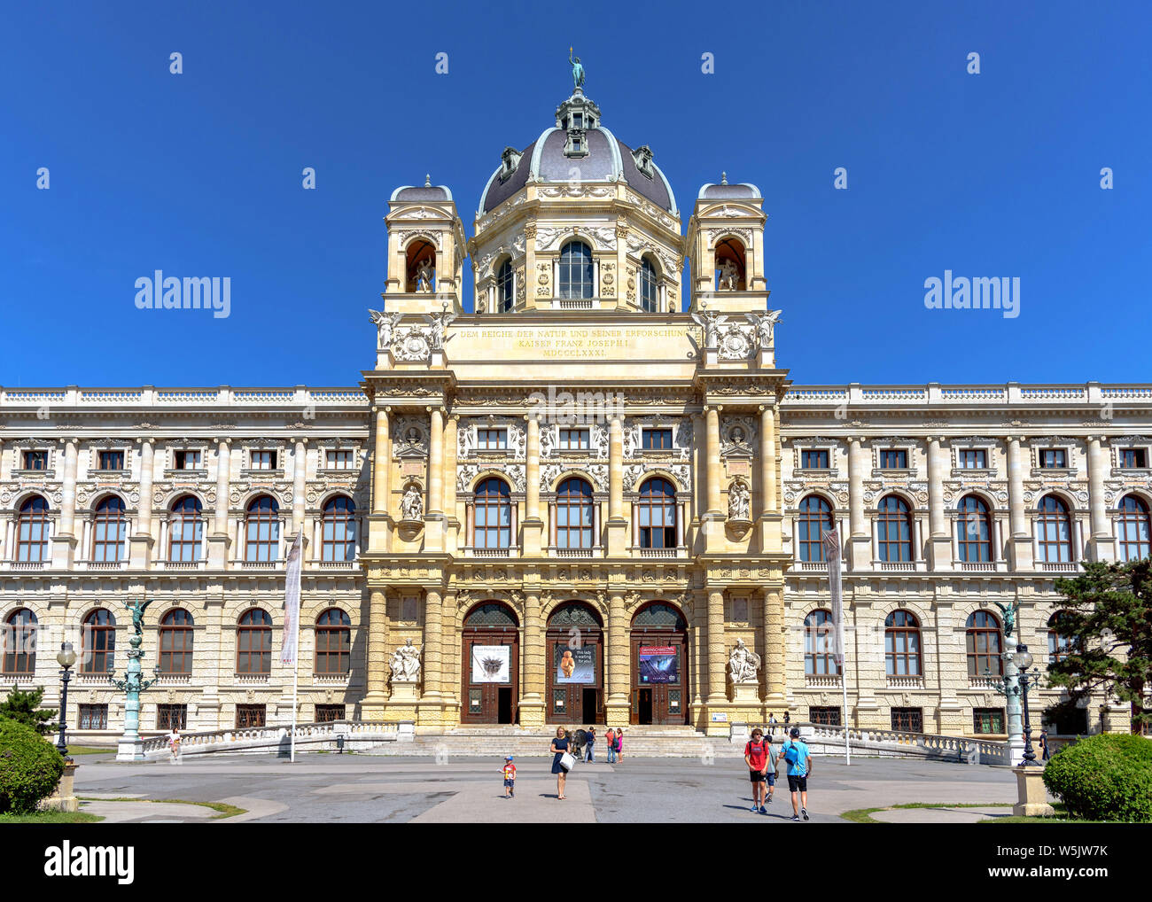 Le Musée d'histoire naturelle de Vienne, Autriche sur une journée ensoleillée Banque D'Images
