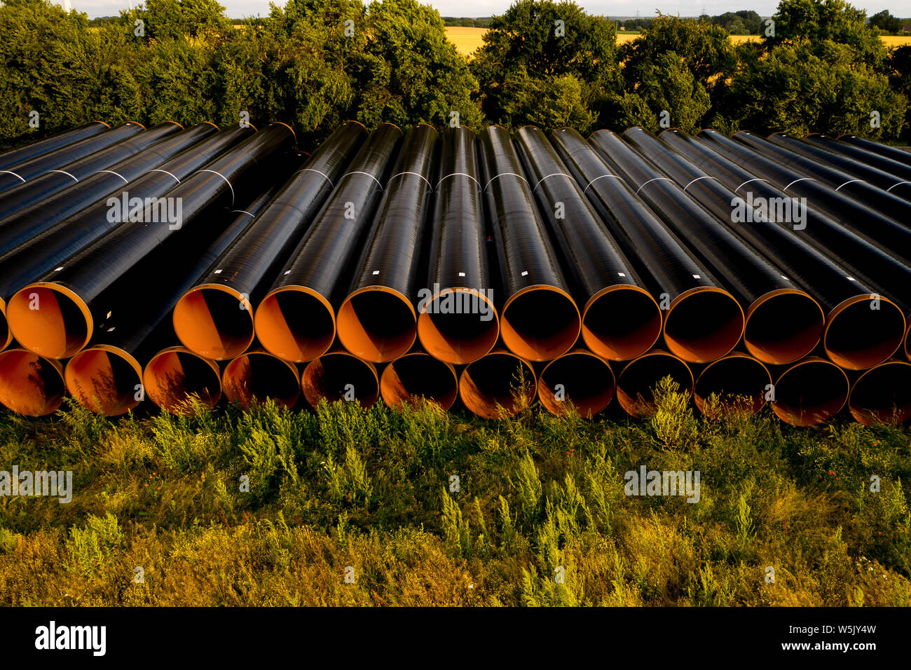 Nouveau gaz piplines pour projet Nord Stream Banque D'Images