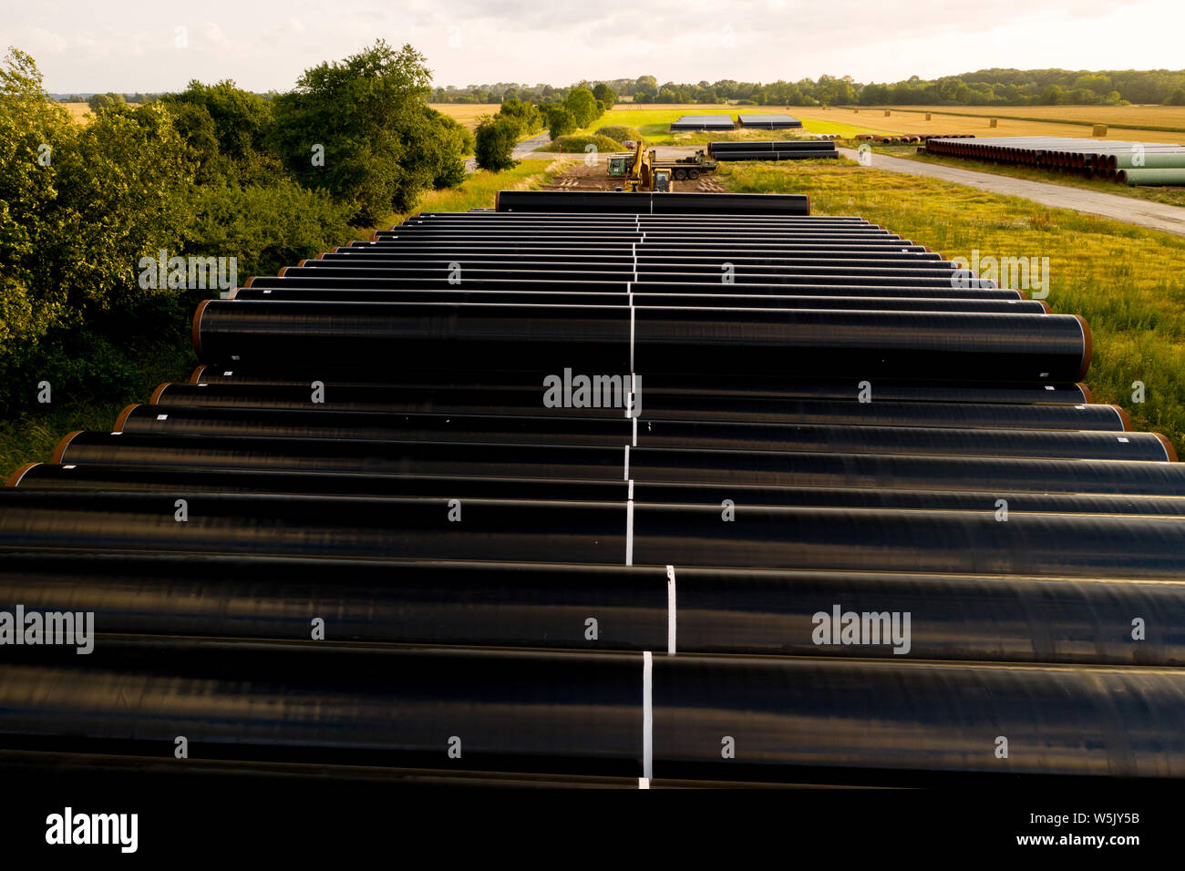 Nouveau gaz piplines pour projet Nord Stream Banque D'Images