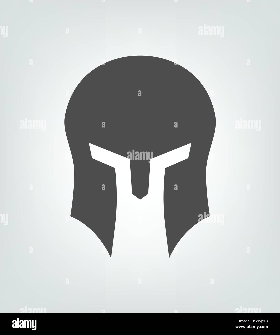 Icône vectorielle Spartan Helmet Illustration de Vecteur