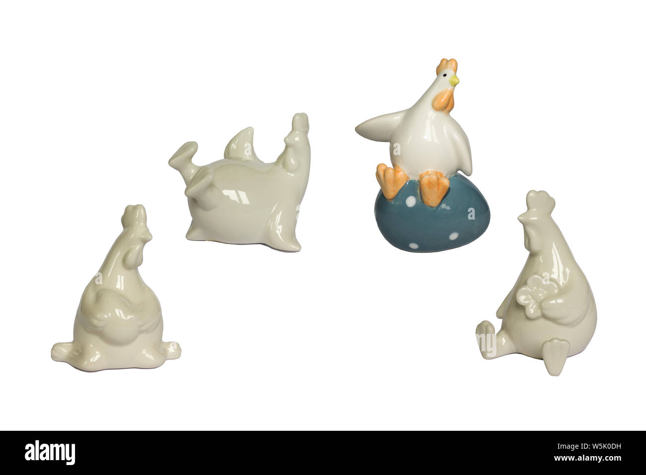 Souvenir de poulet sur fond blanc. Banque D'Images