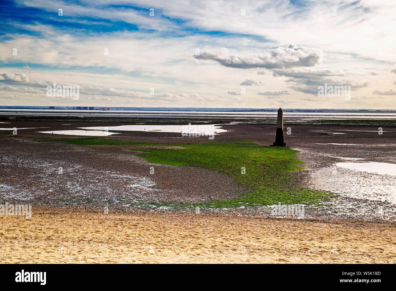 7 octobre 2018 Chalkwell beach, Essex, Angleterre Banque D'Images