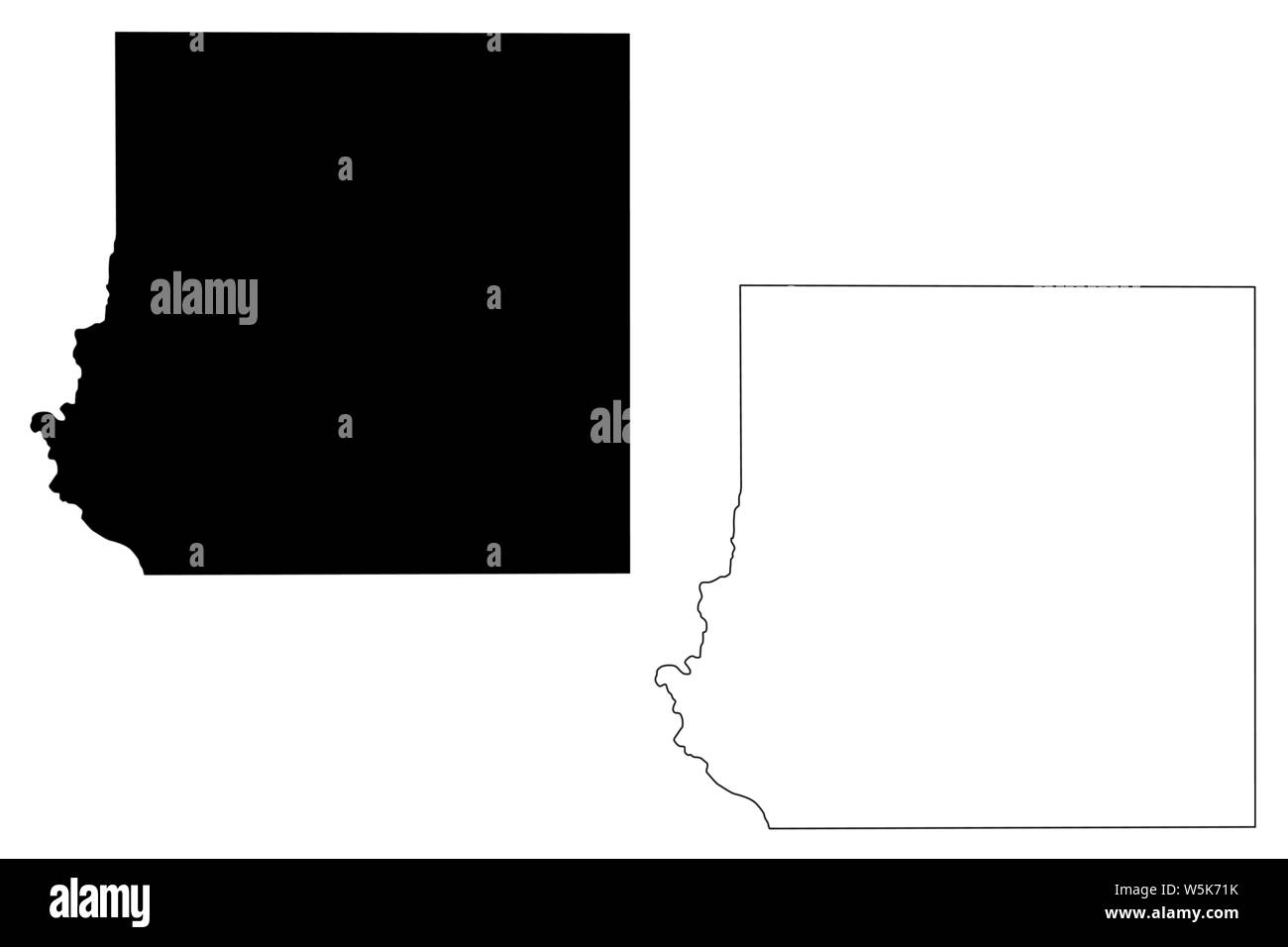 Kinney County, Texas (comtés au Texas, États-Unis d'Amérique,USA, États-Unis, US) map vector illustration, scribble sketch carte Kinney Illustration de Vecteur