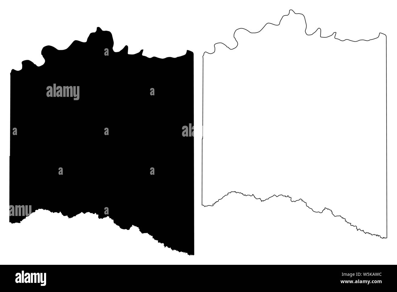 Lamar Comté (Texas (comtés au Texas, États-Unis d'Amérique,USA, États-Unis, US) map vector illustration, scribble sketch carte Lamar Illustration de Vecteur