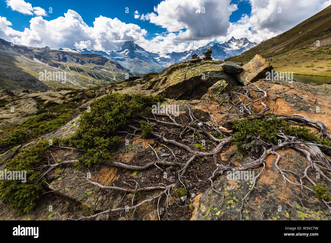Photographie de paysage de l'été près de Cervin Zermatt en Suisse Banque D'Images