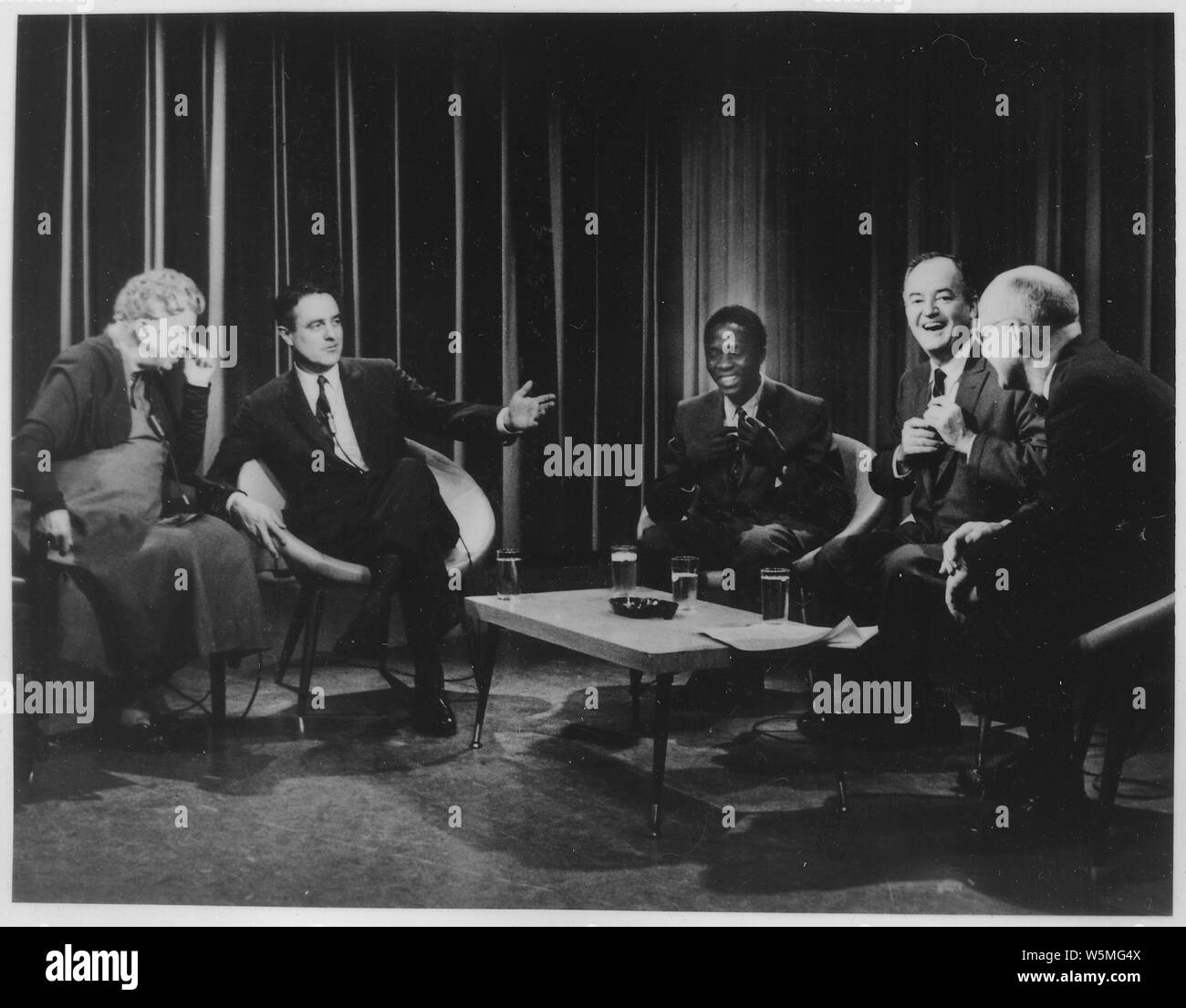 Eleanor Roosevelt, Sargent Shriver, et Hubert Humphrey sur les perspectives de l'humanité Banque D'Images