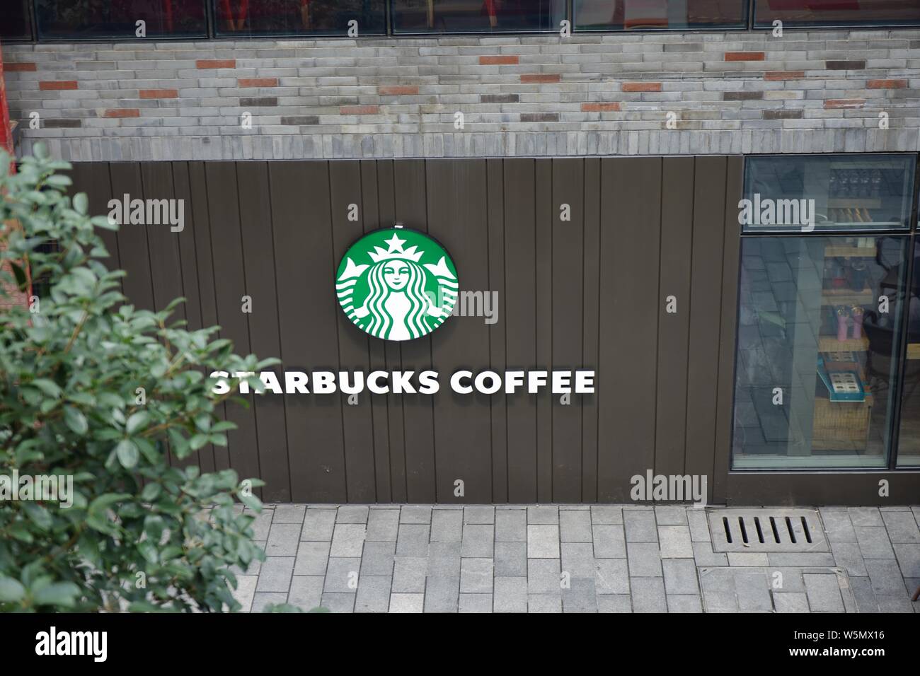 --FILE--Vue d'un café de café Starbucks à Shanghai, Chine, 28 août 2018. La chaîne de café américaine Starbucks a annoncé jeudi que ses revenus nets Banque D'Images