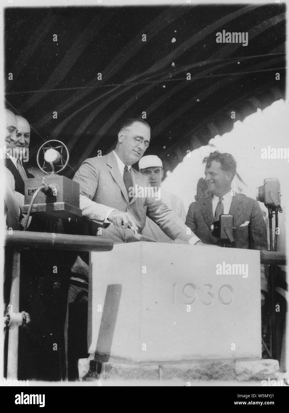 Franklin D. Roosevelt à Hudson, New York Banque D'Images