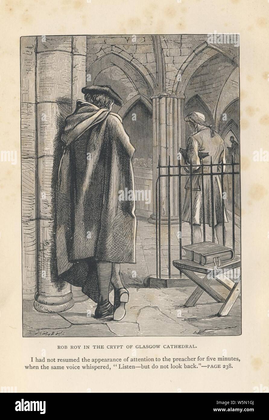 Dalziel Brothers - Sir Walter Scott - Rob Roy dans la crypte de la cathédrale de Glasgow les tâches. Banque D'Images