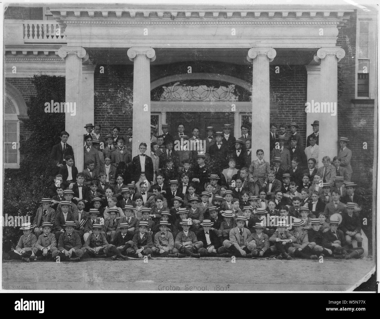 Franklin D. Roosevelt, une photo d'école de Groton, Massachusetts Banque D'Images