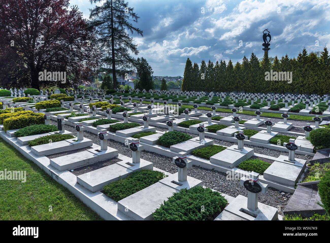 Lychakiv Sodate graves sur le cimetière, Lviv, Ukraine de l'ouest, l'Ukraine Banque D'Images