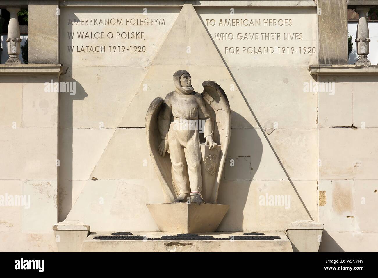 Tombe d'un pilote américain, Lychakiv Cemetery, Lviv, Ukraine de l'ouest, l'Ukraine Banque D'Images