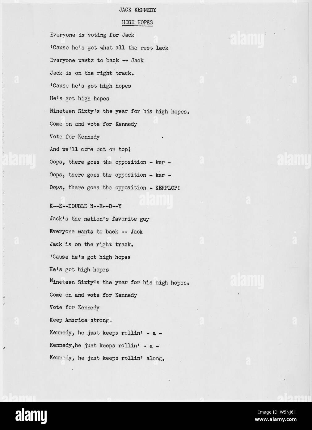 Vos paroles de chansons Banque d images noir et blanc Alamy