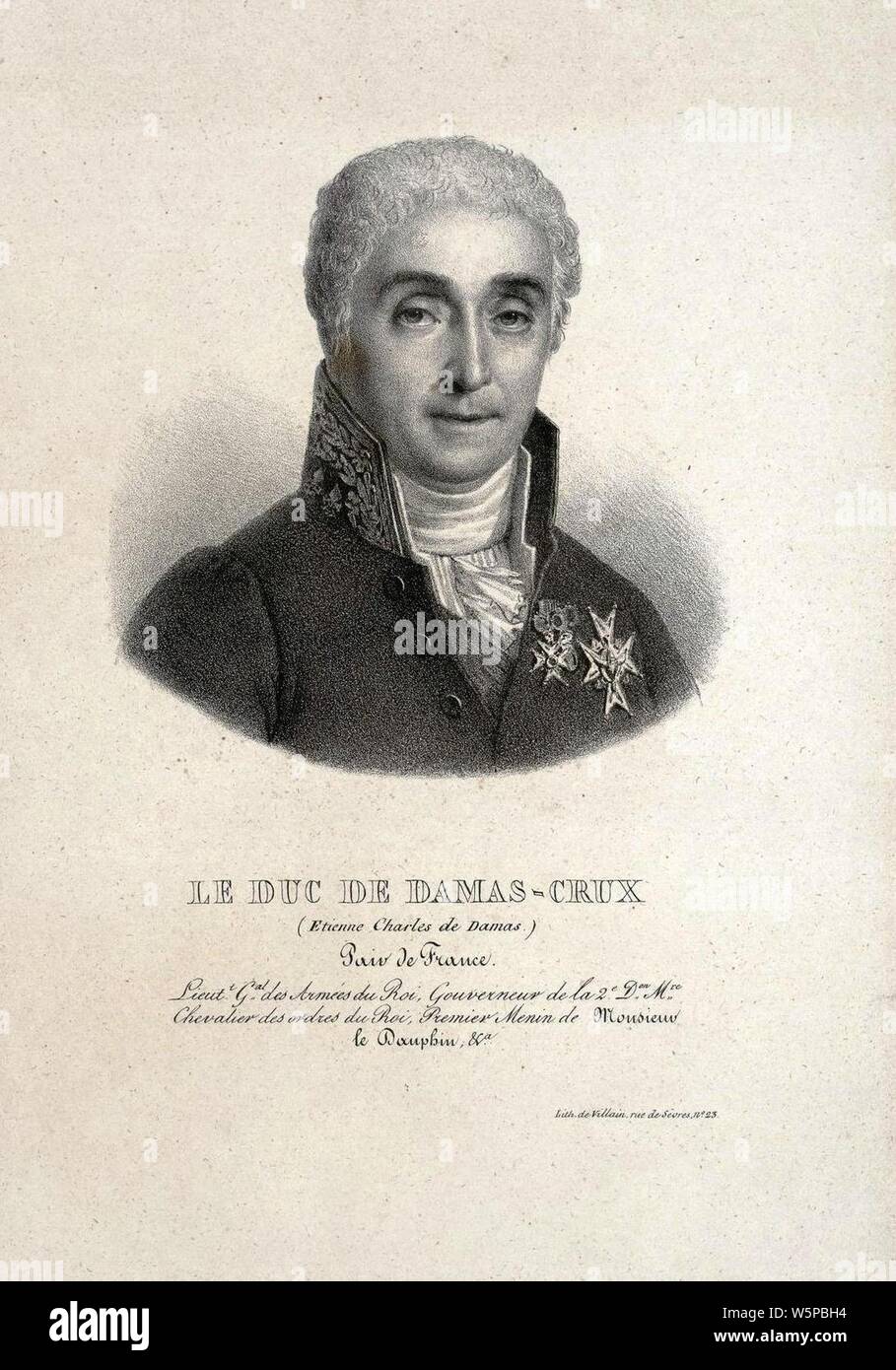 Etienne-Charles Damas de Crux. Banque D'Images