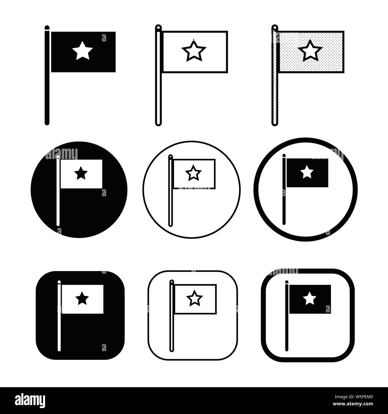 L'icône du drapeau symbole simple Illustration de Vecteur