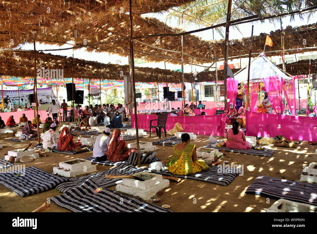 Déesse hindoue Durga puja (cérémonie Abu Dhabi Gujarat Inde Asie Banque D'Images Déesse hindoue Durga puja (cérémonie Abu Dhabi Gujarat Inde Asie Banque D'Images