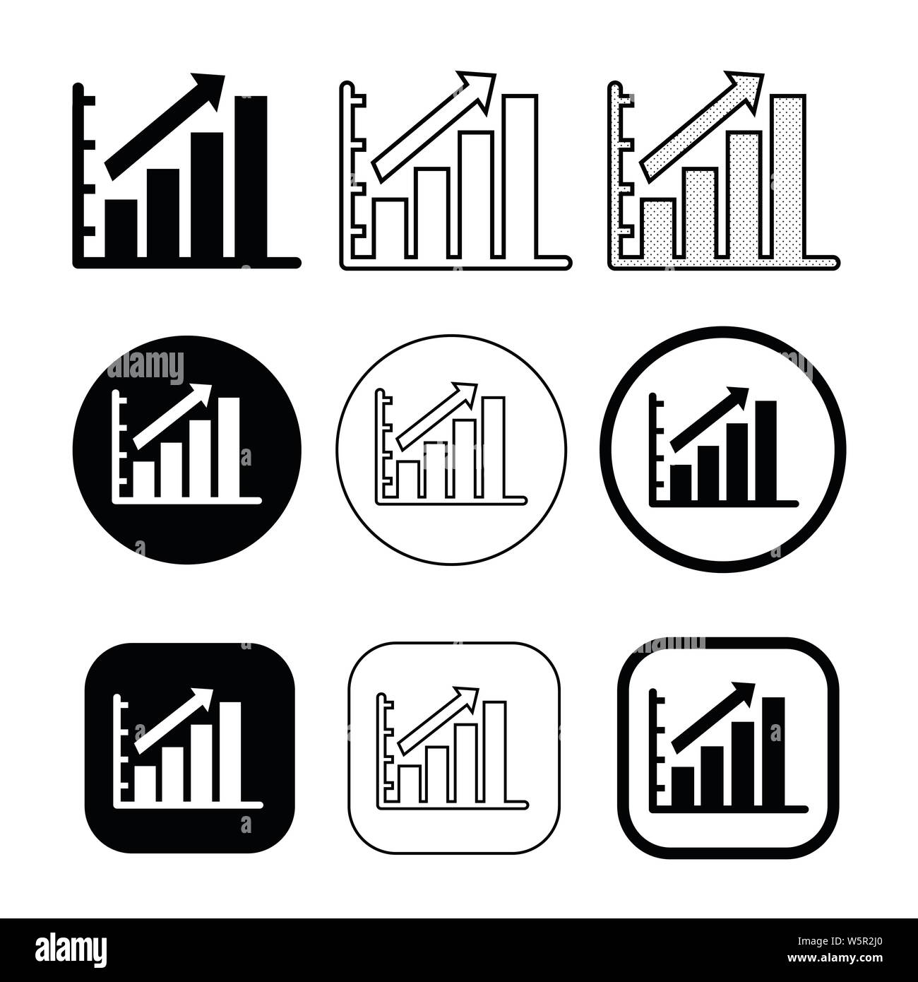 Simple jeu d'icône graphique et diagramme Illustration de Vecteur