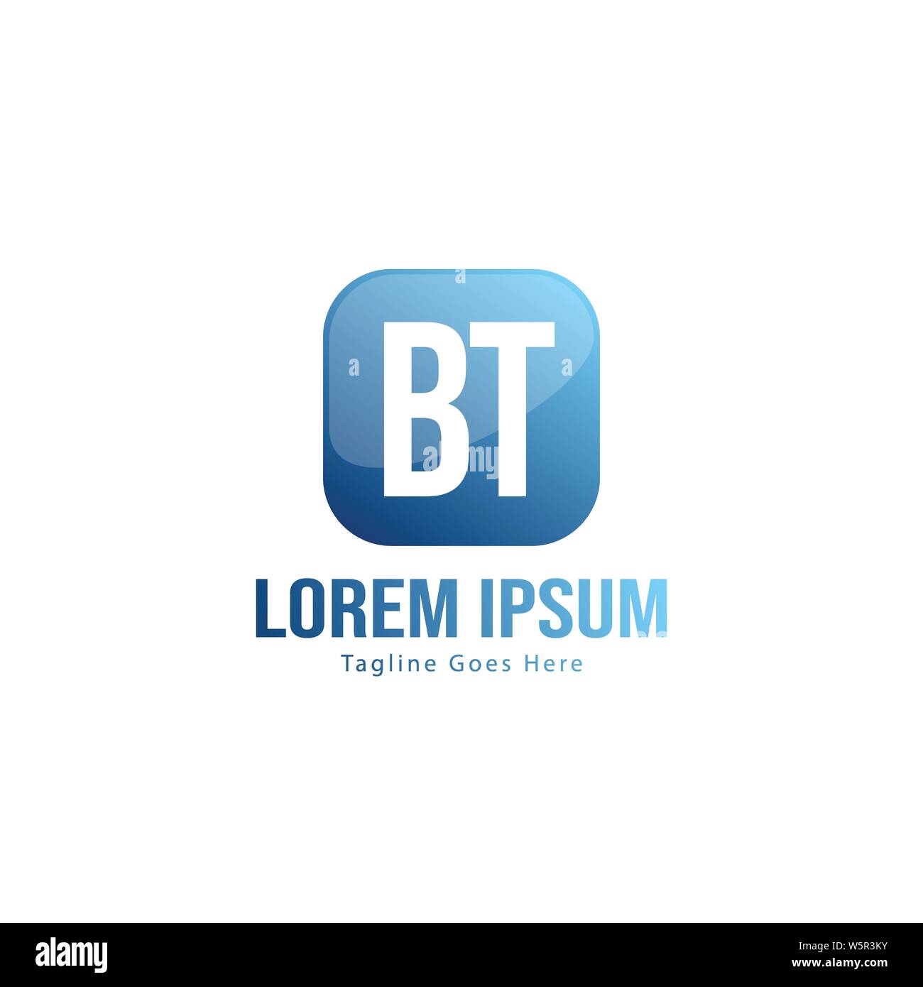 BT Lettre Logo Design. Icône moderne créative lettres BT Illustration design Illustration de Vecteur