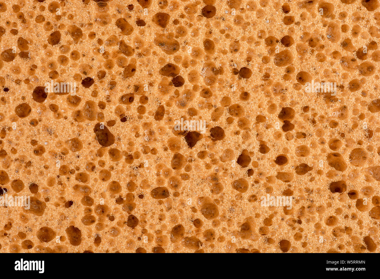 Détail d'une éponge, de texture texture éponge fond closeup texture éponge jaune, Banque D'Images