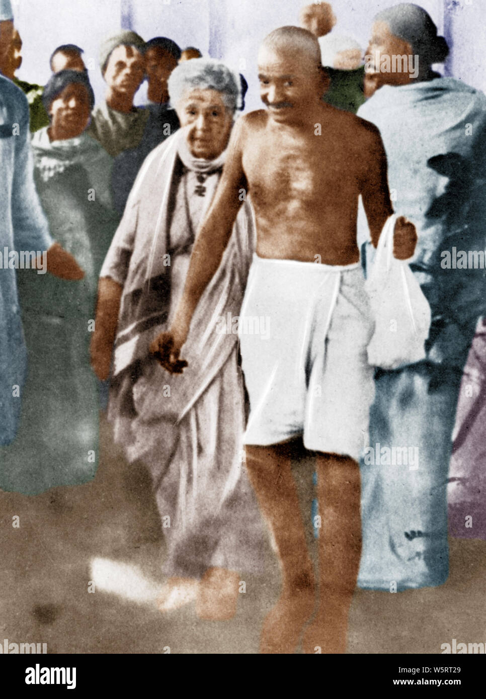 Mahatma Gandhi avec Annie Besant Madras Tamil Nadu Inde Asie Septembre 1921 Banque D'Images