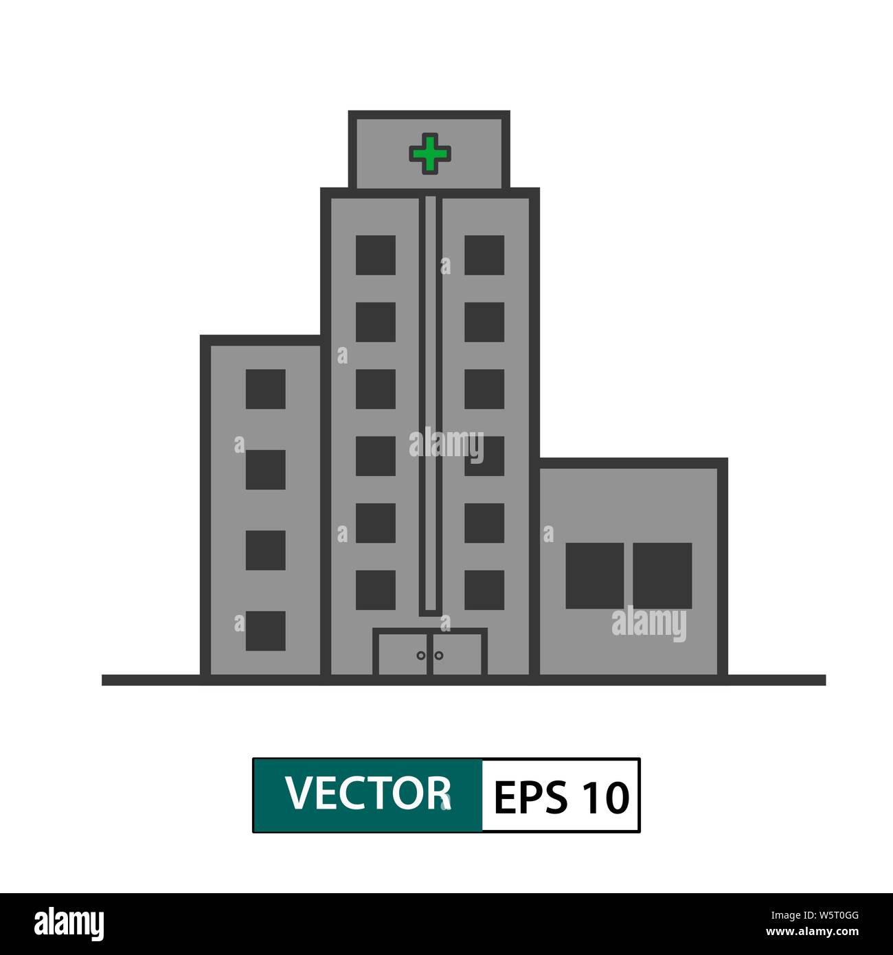 Bâtiment de l'hôpital. Isolé sur fond blanc. Illustration vecteur EPS 10 Illustration de Vecteur